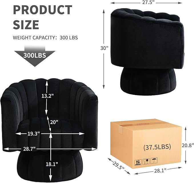 Swivel Accent Barrel Round Chair - Image 2