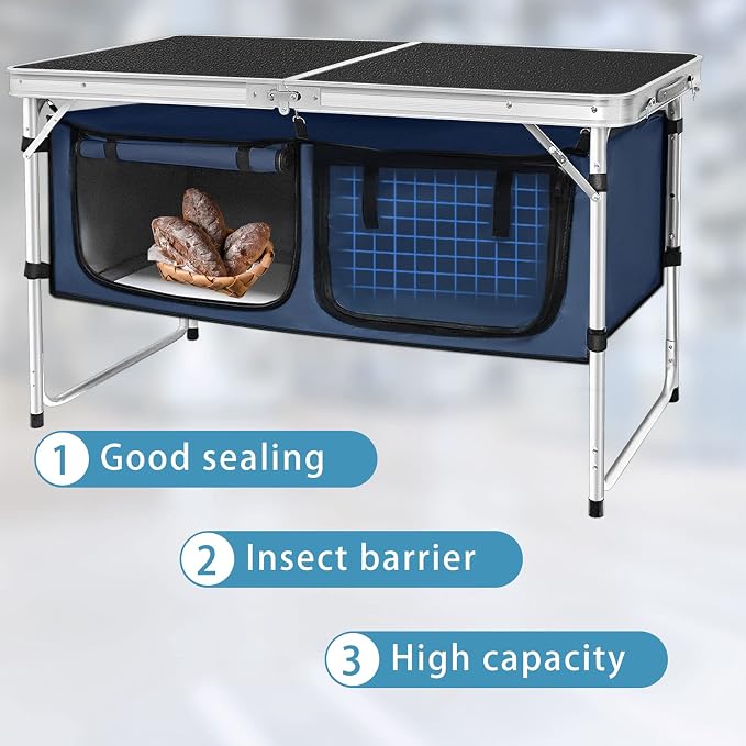 CampLand Outdoor Folding Table Aluminum Lightweight Height Adjustable - Image 5