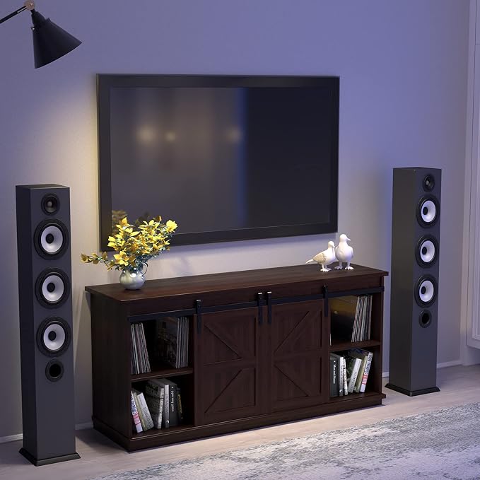 JUMMICO TV Stand for 65 Inch TV, Entertainment Center - Image 7