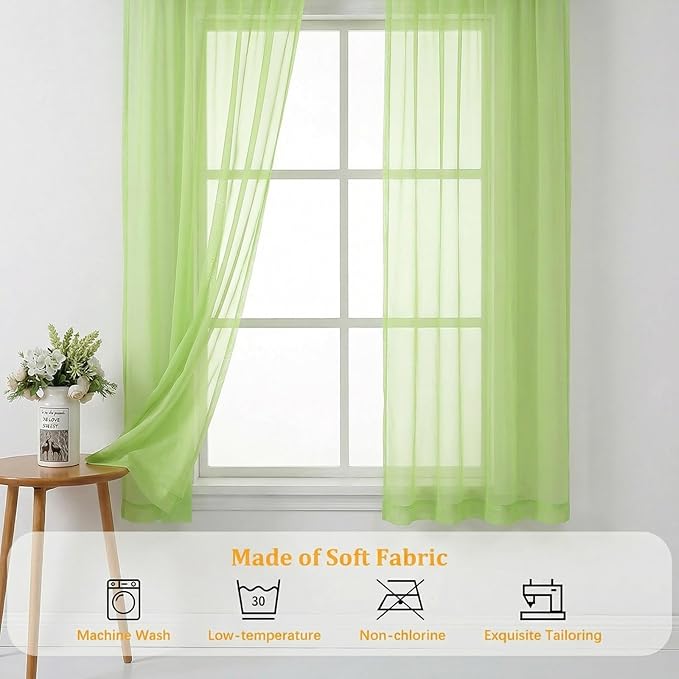 Gwine Sheer Curtains 63 Inch Length - Image 7