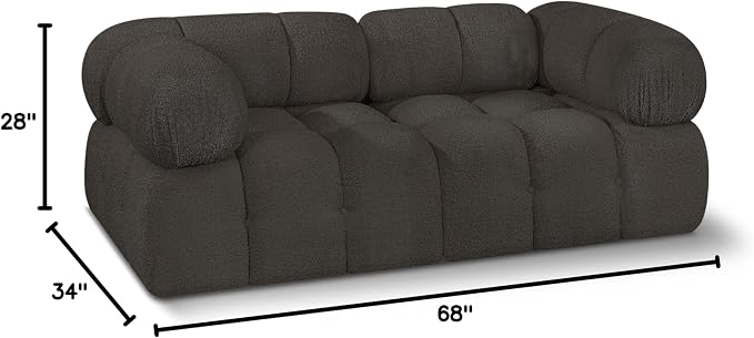 Meridian Furniture 611Brown-S68A Ames Collection Modern | Contemporary Modular - Image 3
