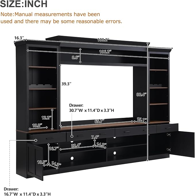 Merax Minimalist Entertainment Wall Unit Set - Image 7