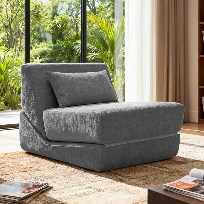 Fold Out Chair Bed, Folding Sofa Bed, 3 in 1 Convertible Sleeper Chair Bed by KAPEETOO