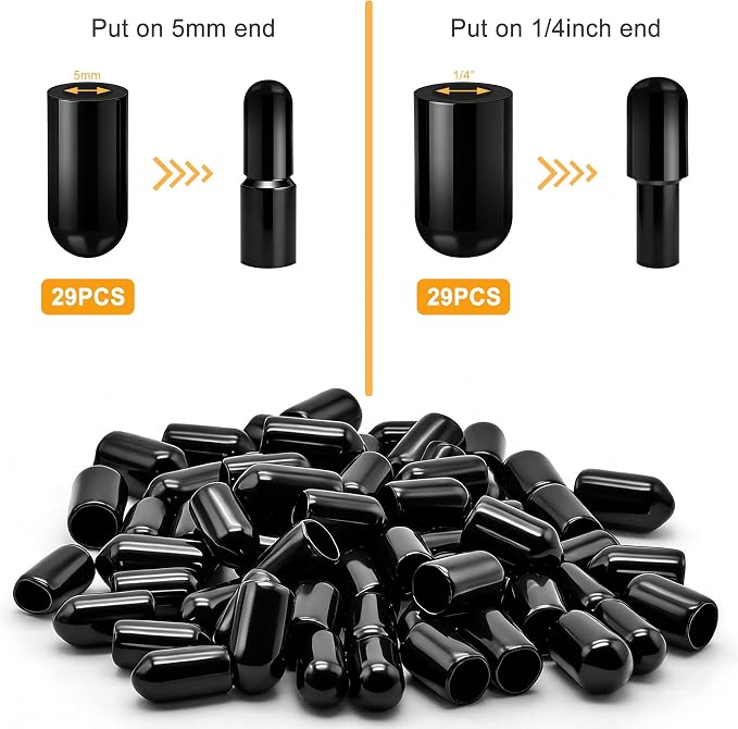 58 Pcs Shelf Pegs Pins, 5mm 1/4 Inch Dual Diameter Metal Shelf Support Pegs - Image 3