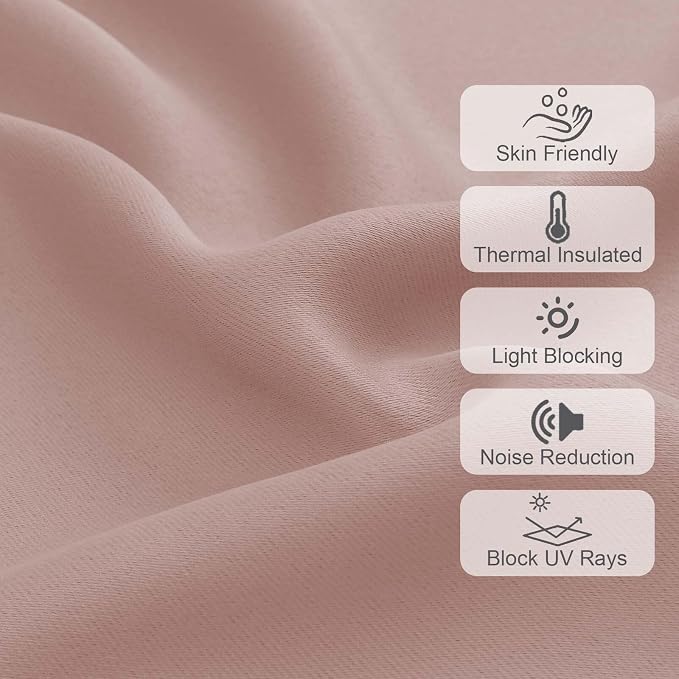 Chyhomenyc Blush Pink Valances for Windows, Short Window Valance Curtains for - Image 4