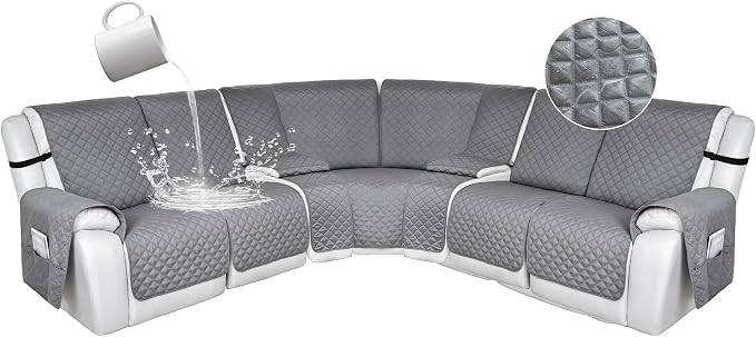 HDCAXKJ 100% Waterproof Reclining Sectional Couch Covers L Shape Recliner Sofa by HDCAXKJ