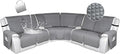 HDCAXKJ 100% Waterproof Reclining Sectional Couch Covers L Shape Recliner Sofa by HDCAXKJ