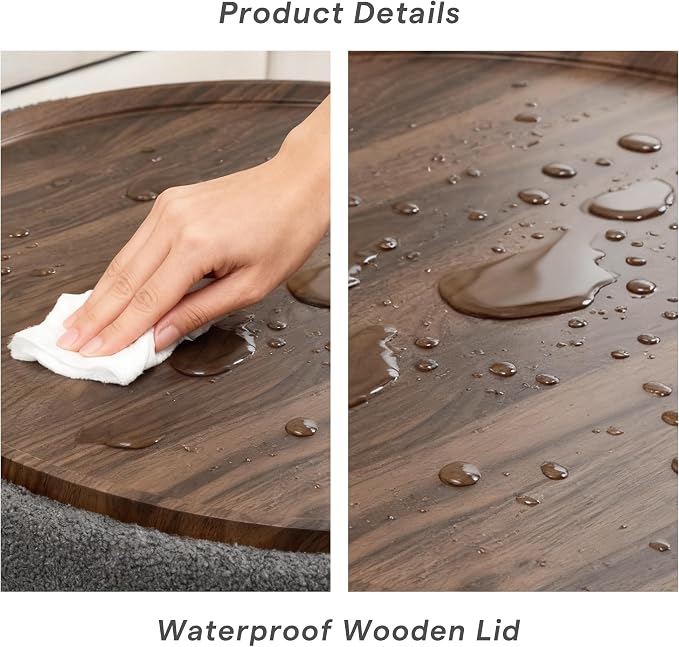 29.5 Inch Round Storage Ottoman Coffee Table, Modern Circle Coffee Table - Image 8