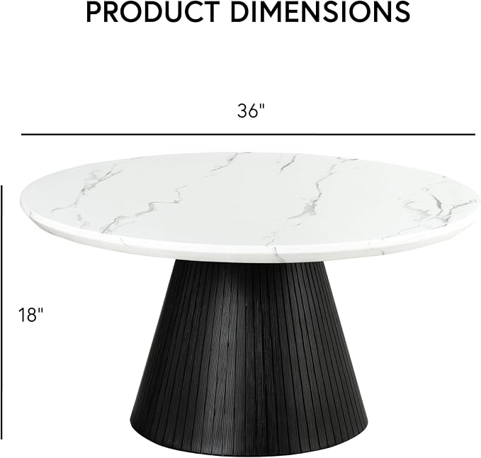 Furniture of America Coraly Modern 36-inch Round Coffee Table - Image 2