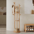 Muwuele Solid Wood Rotary Coat Rack, Freestanding Coat Rack by Muwuele