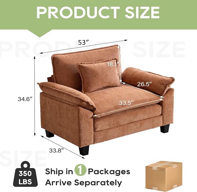 Oprisen Modular Sectional Sofa, Comfy Cloud Couch Sectional Sofa, Chenille Sofa - Image 7