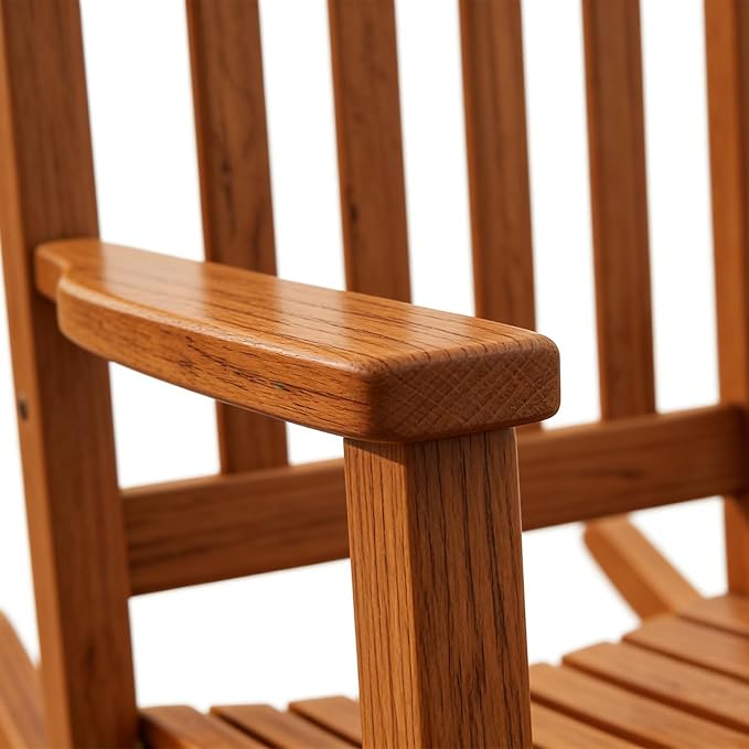 Oversized Outdoor Wooden Rocking Chair - Image 7