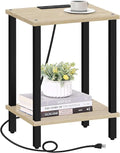 TUTOTAK End Table with Charging Station, Small Side Table with Outlets by ChoosetutotakFurnitureBuildYourCozyHome