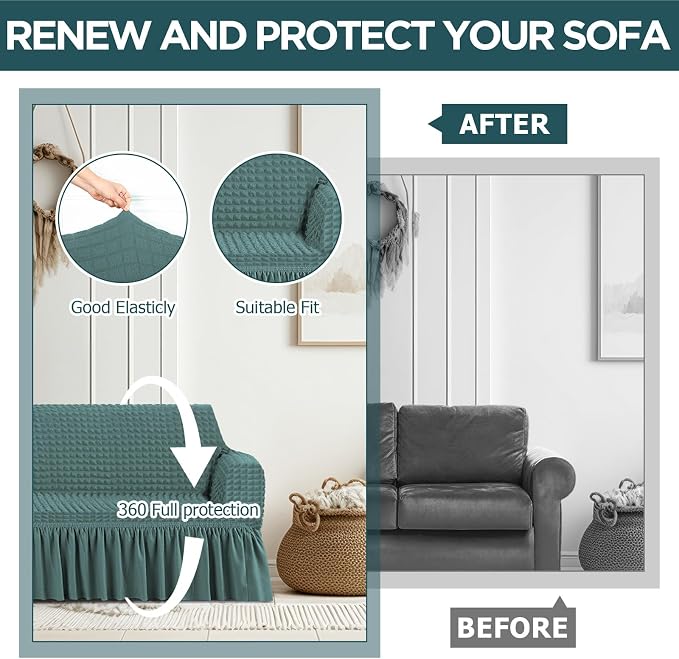Fanfanwin 3 Pcs Sofa Slipcover Set - Image 5