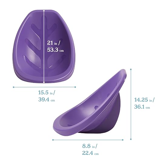 ECR4Kids Plastic Leaf Scoop Floor Rocker Seat, Classroom Furniture - Image 3