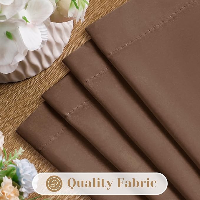 HOMEIDEAS Non-See-Through Brown Privacy Sheer Curtains, 52 X 84 Inches Long 2 - Image 4