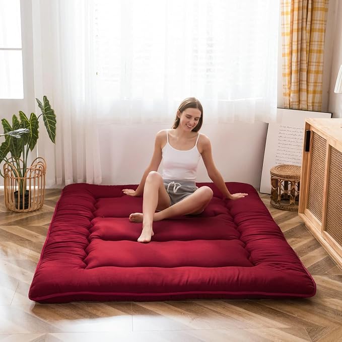 MAXYOYO Japanese Floor Mattress Futon Mattress, Thicken Sleeping Pad Foldable by MAXYOYO