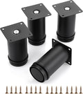 OwnMy 4PCS 4 Inch Furniture Legs Feets Metal Cabinet Legs, Adjustable Round by OwnMy