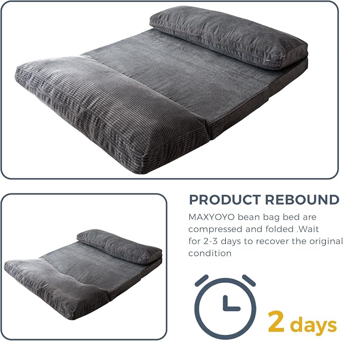 MAXYOYO Folding Sofa Bed, Extra Thick and Long Floor Sofa Convertible Sleeper - Image 5