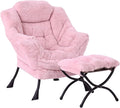 MBOOYOME Lazy Chair with Folding Ottoman, Modern Accent Lounge Armchair with by MBOOYOME
