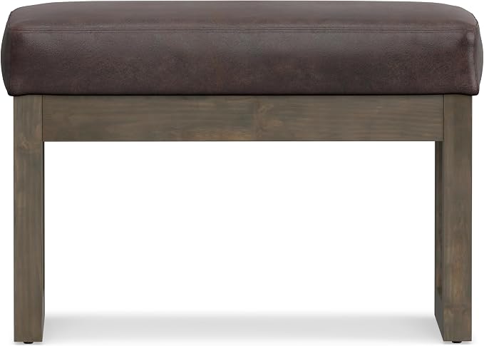 SIMPLIHOME Milltown Small Ottoman Bench - Image 5
