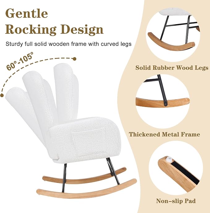 VECELO Rocking Chair Nursery - Image 6