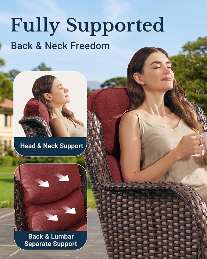 HILLGA Luxury High Back Patio Furniture Set - Image 4