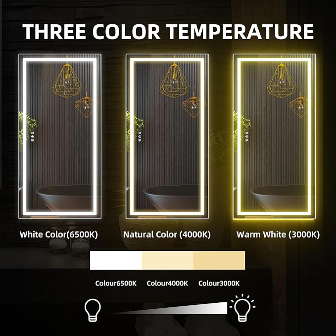 84" L x 32" W LED Bathroom Mirror - Image 3
