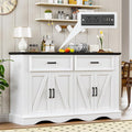 56" Modern Farmhouse Sideboard Buffet Cabinet by LegacyAmerhomeDirect