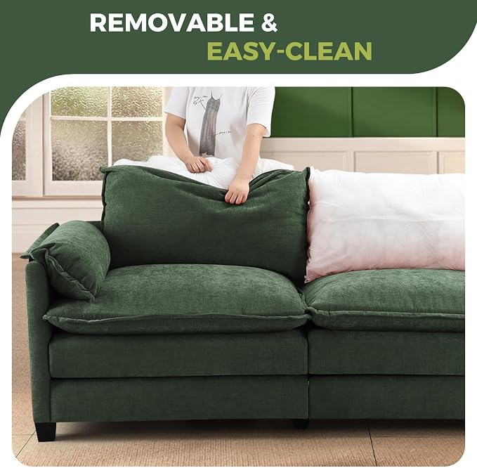 ELUCHANG Oversized 153" Modular Sectional Sofa, Comfy Cloud Couch, U Shaped - Image 7