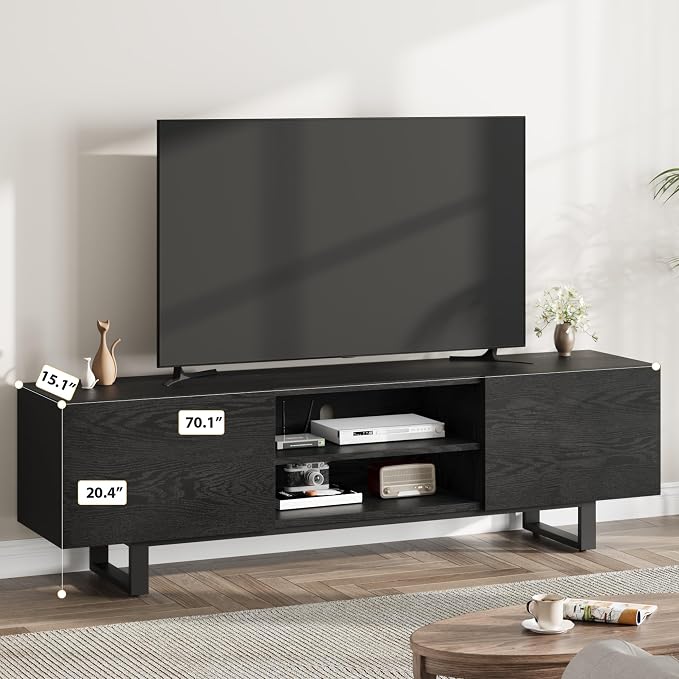 GarveeHome Industrial TV Stand for 80 in, Modern Entertainment Center - Image 2