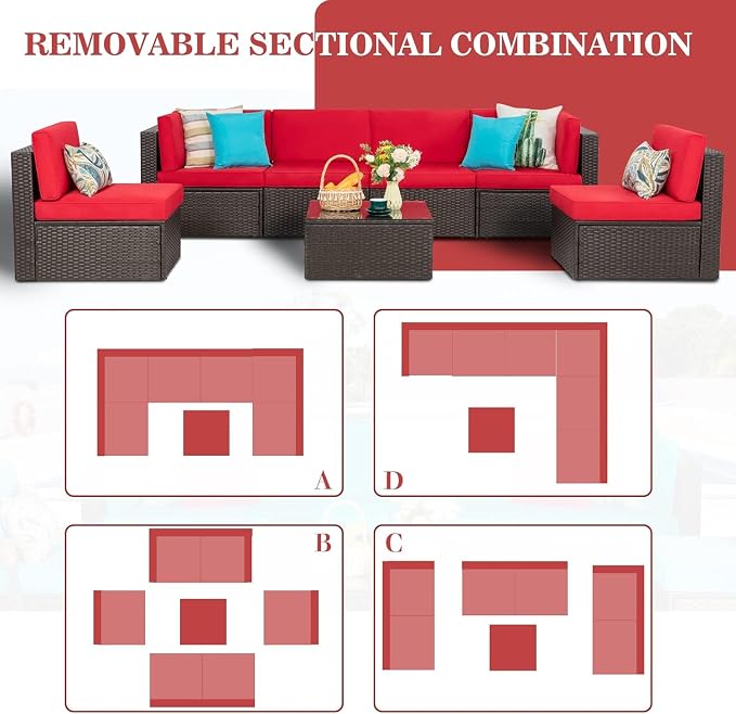 Vongrasig 8 Pieces Patio Furniture Set - Image 6
