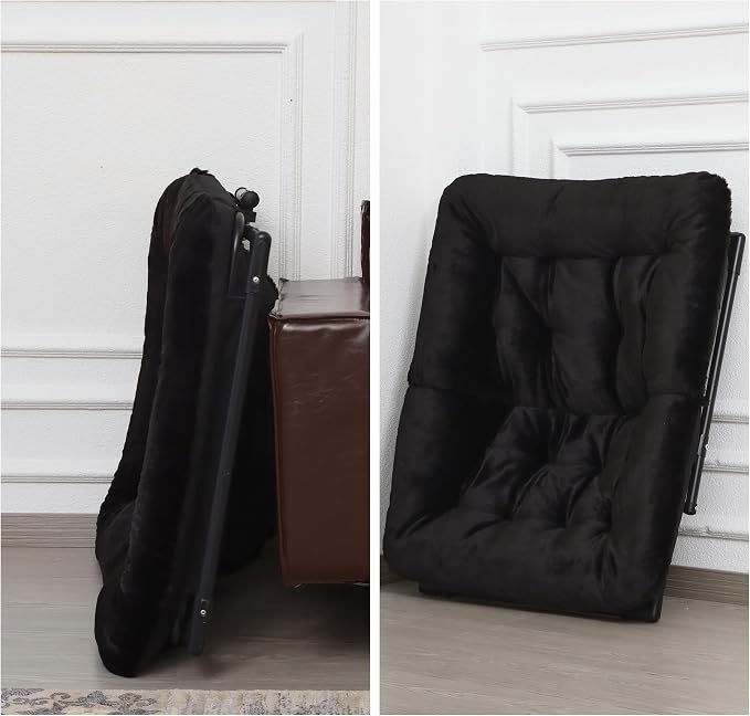 Comfy Saucer Chair for Adults, Soft Faux Fur Bedroom Chair, Accent Dorm Chairs - Image 8