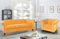 RARZOE Modern 2 Pieces Living Room Sofa Set, Contemporary Tufted Button Velvet by RARZOE