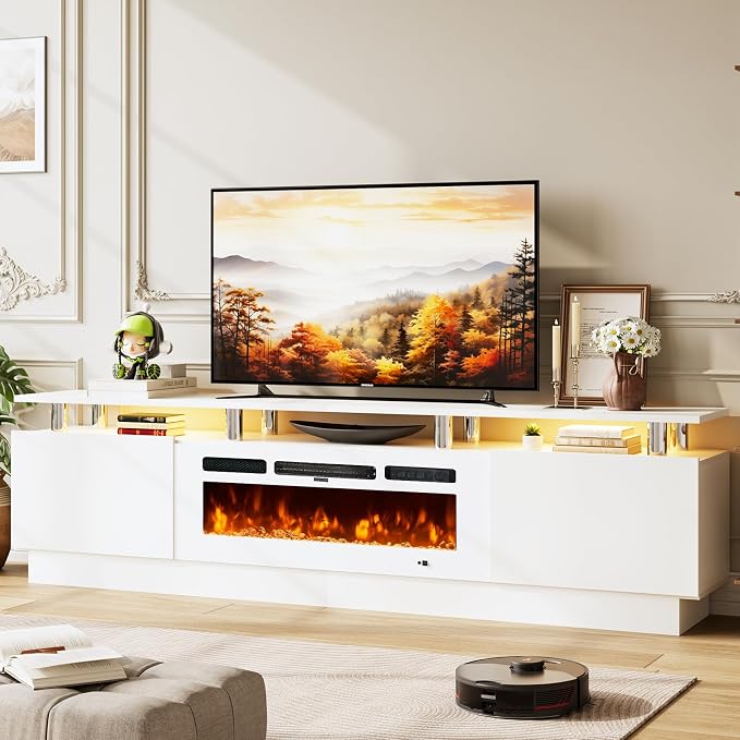 80" Entertainment Center & TV Stand, Modern Media Console by Unknown