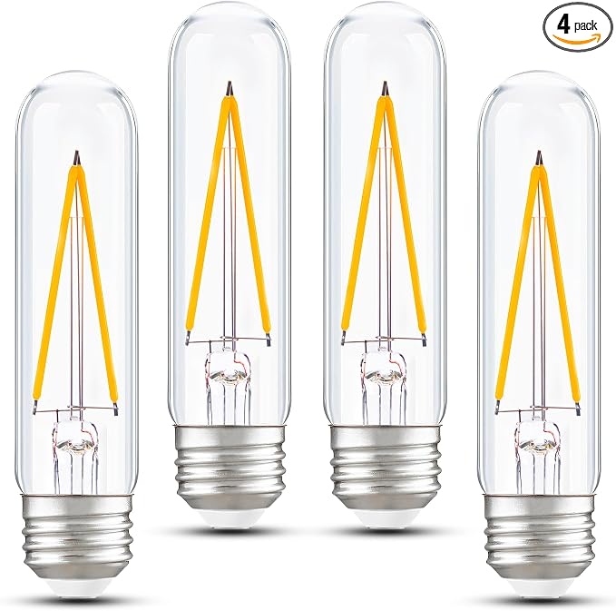 Dimmable E26 T30 T10 LED Bulb Long Tube Light Bulb 4W, Type T Tubular Light by PADMOLUDAZ