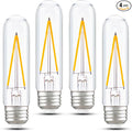 Dimmable E26 T30 T10 LED Bulb Long Tube Light Bulb 4W, Type T Tubular Light by PADMOLUDAZ