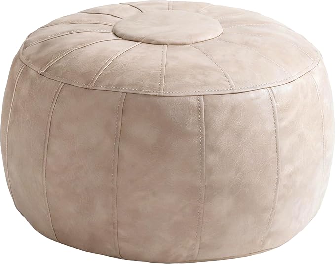 Thgonwid Unstuffed Moroccan Storage Pouf Foot Stool Ottoman Seat Handmade Faux by Thgonwid