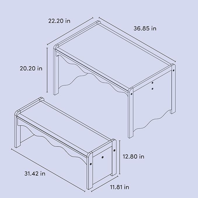 Storkcraft Casablanca Montessori Indoor Kids Table & Bench Set – Premium Kids - Image 7