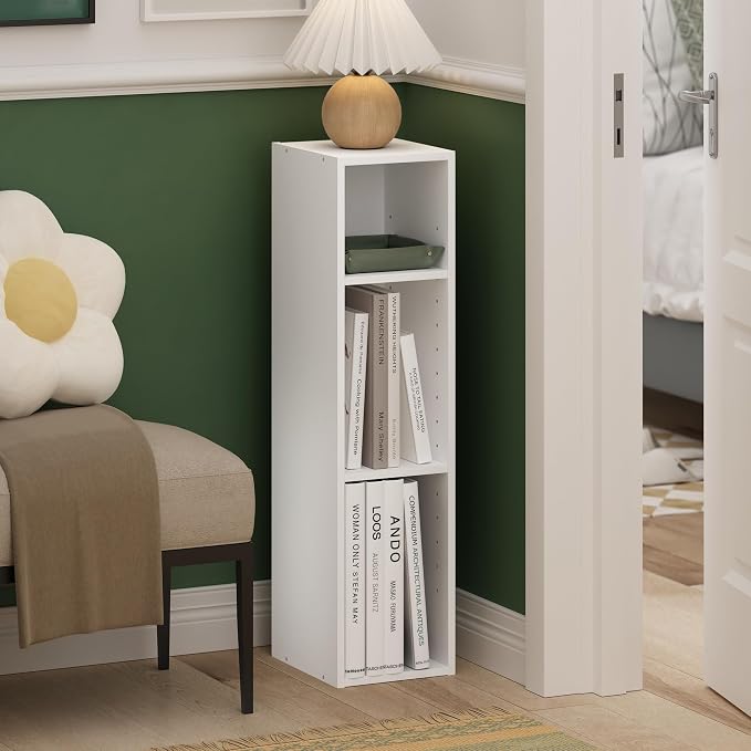 Furinno Fulda Book Shelf, 3-Tier Narrow Bookshelf, Bookcase - Image 2