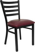 Flash Furniture HERCULES Series Black Ladder Back Metal Restaurant Chair by FlashFurniture