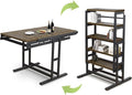 Convertible Dining Table, 2 in 1 Bookshelf to Kitchen Table, Space Saving by RELAHOGAR