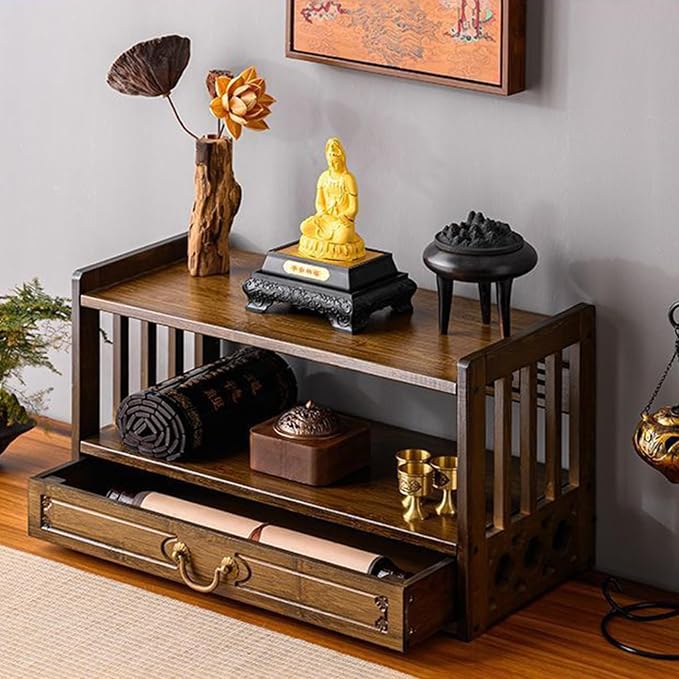 Gdrasuya10 Walnut Meditation Table Altar Table, Floor Table - Image 5