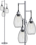 Nintiue Dimmable Floor Lamp, 3 x 800LM LED Edison Bulbs Included, Industrial by Nintiue