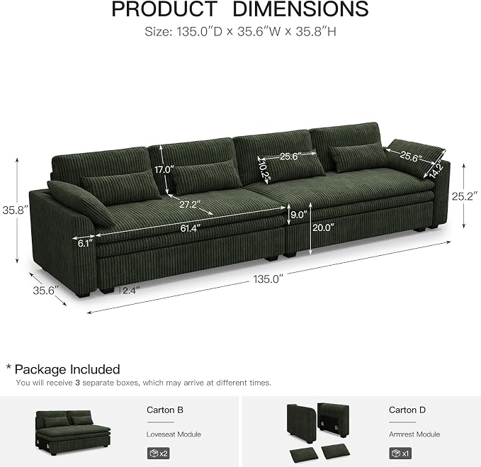 Belffin Large Modular Sectional Sofa - Image 2