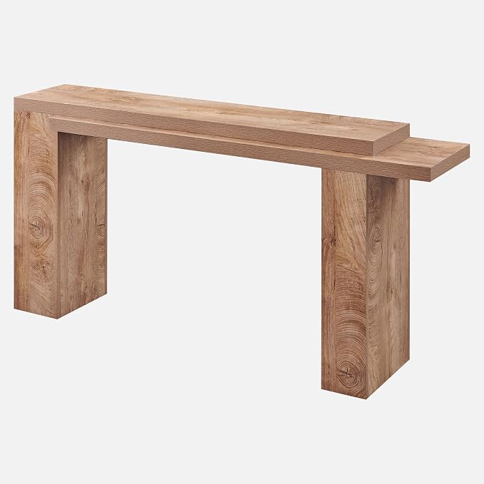 OKD 63 Inch Modern Entryway Console Table, Solid Geometry Accent Sofa Table - Image 8