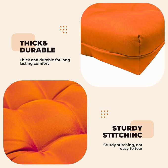 DANGHOOGY Wicker Chair Cushions, Waterproof Outdoor Loveseat Cushions - Image 6