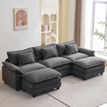 Oprisen 120" Modular Sectional Sofa, Comfy Cloud Couch Sectional Sofa by Oprisen