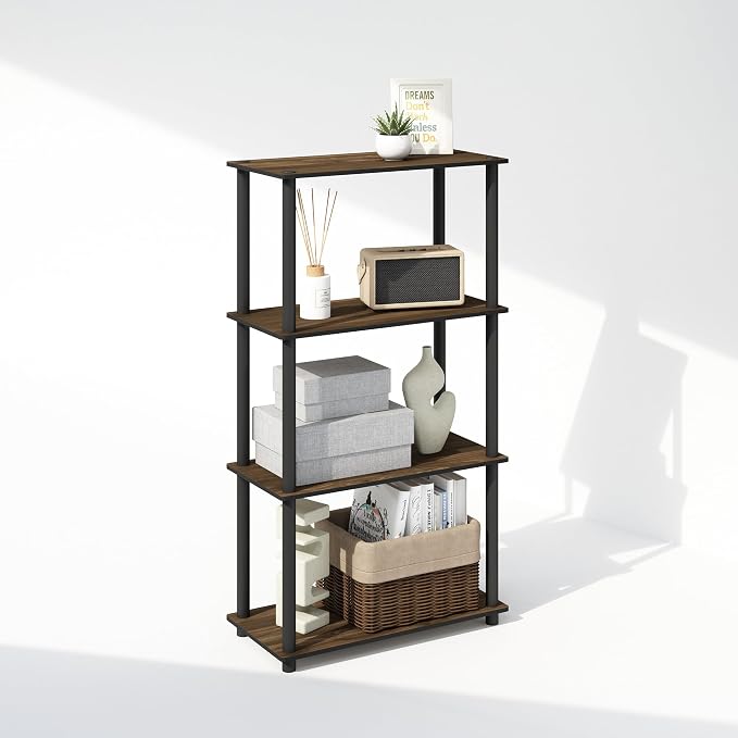 Furinno Turn-N-Tube Book Shelf, 4-Tier Bookshelf, Bookcase by Furinno-FitsYourSpaceFitsYourBudget