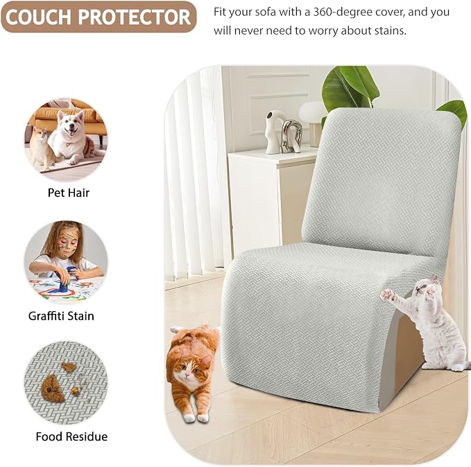 ALIECOM 100% Waterproof Recliner Sectional Couch Covers L Shape Stretch Corner - Image 6